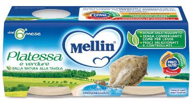 Mellin Omogeneizzato Platessa 2X80G