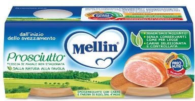 Mellin Omogeneizzato Prosciutto 2X120G
