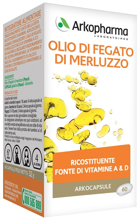 Arkocompresse Olio Feg Merluz 60 Perle