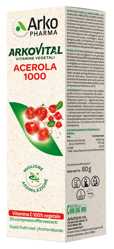Arkovital Acerola 1000 20 Compresse