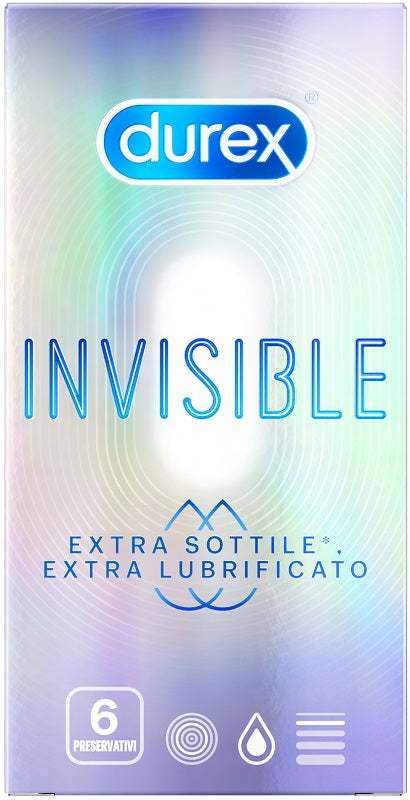 Durex Invisible Extra Lubr 6 Pezzi