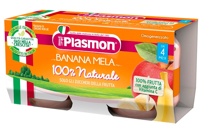 Plasmon Omogeneizzato Banana Mela 2X80G