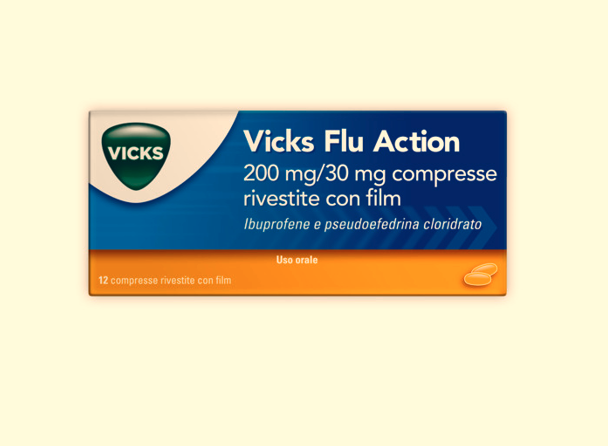 Vicks Flu Action 12 Compresse 200+30mg