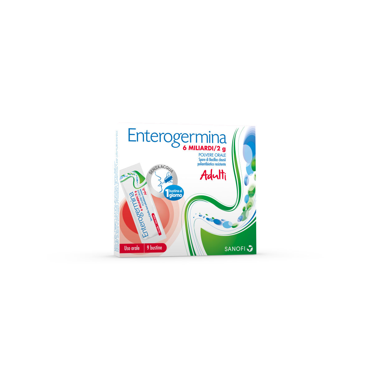 Enterogermina Sospensione Orale 9 Bustine 6mld/2g