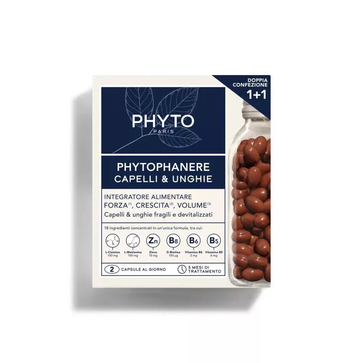Phyto Phytophanere 1+1 Rinforzante capelli & unghie 3 mesi di trattamento