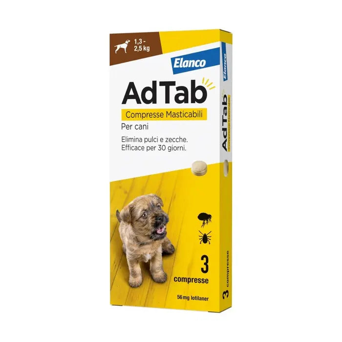 AdTab 3 Compresse masticabili per Cani da 1,3 a 2,5kg - 56mg