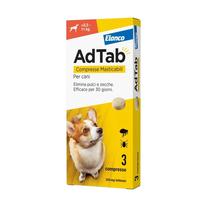 AdTab 3 Compresse masticabili per Cani da 5,5 a 11kg - 225mg