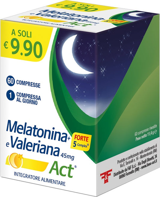 Melatonina Act +Val+Ft5C 60 Compresse