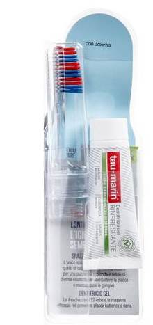 Tau Marin Tau Kit da viaggio Spazzolino Medio e Dentifricio