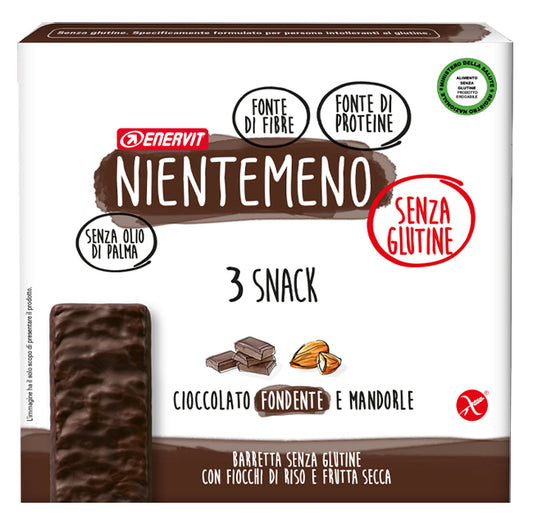 Enervit Nientemeno Barretta Cioccolato Fondente e Mandorle 3X33g