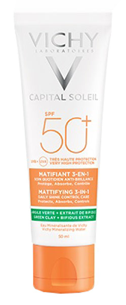 Capital Soleil Trattamento opacizzante 3 in 1 Spf 50+ 50ml