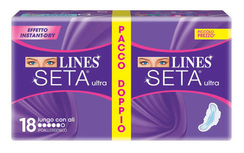 Lines Seta Ultra Lungo Ali18 Pezzi