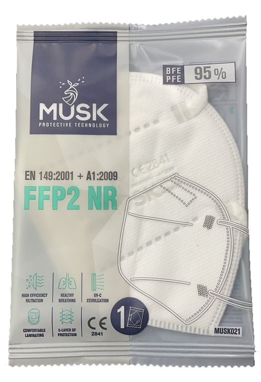 Musk Mascherina Ffp2 White10 Pezzi