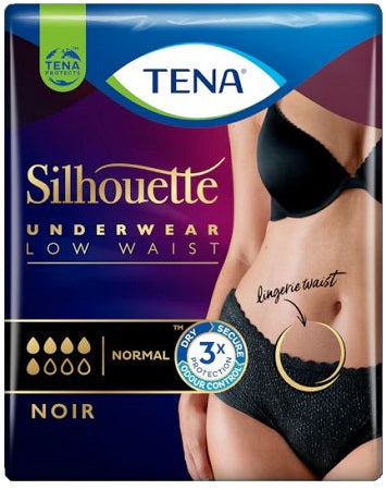 Tena Silhouette Noir M 10 Pezzi