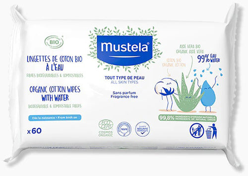 Mustela Salv Acq Cot Bio 60 Pezzi