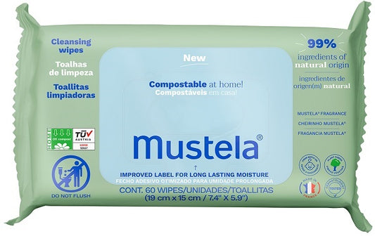 Mustela Salviette Compost 60 Pezzi