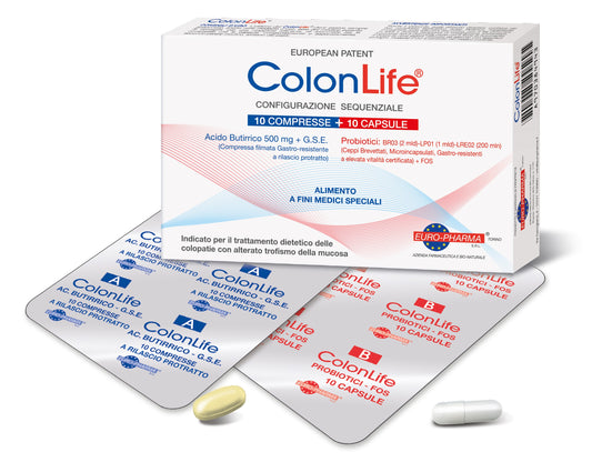 Colonlife Integratore Trattamento Coleopatie 10 Compresse + 10 Capsule