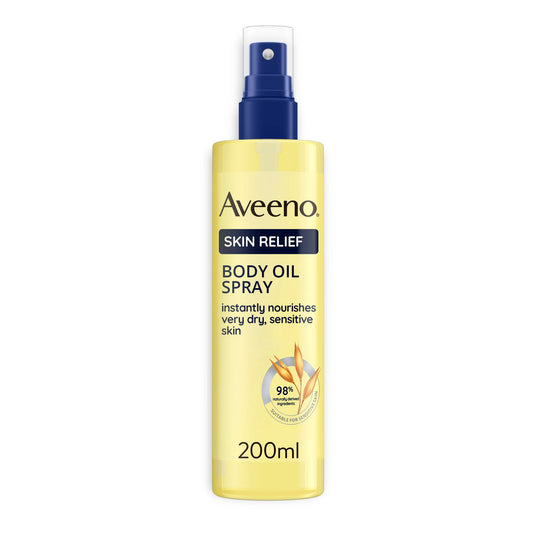 Aveeno Skin Relief - Olio Corpo Spray Idratante per Pelle Secca e Sensibile, 200ml