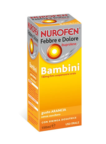 Nurofen Febbre Dolore Bambini 100mg/5ml Arancia