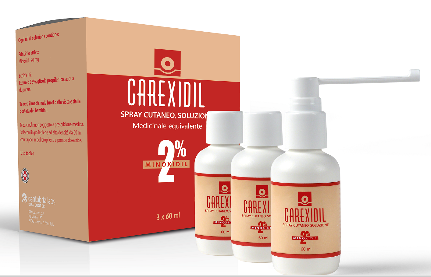 Carexidil*3Fl Soluz Cut 60ml2%