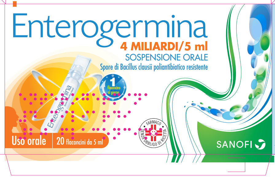 Enterogermina Sospensione Orale 20 Flaconi 4mld 5ml