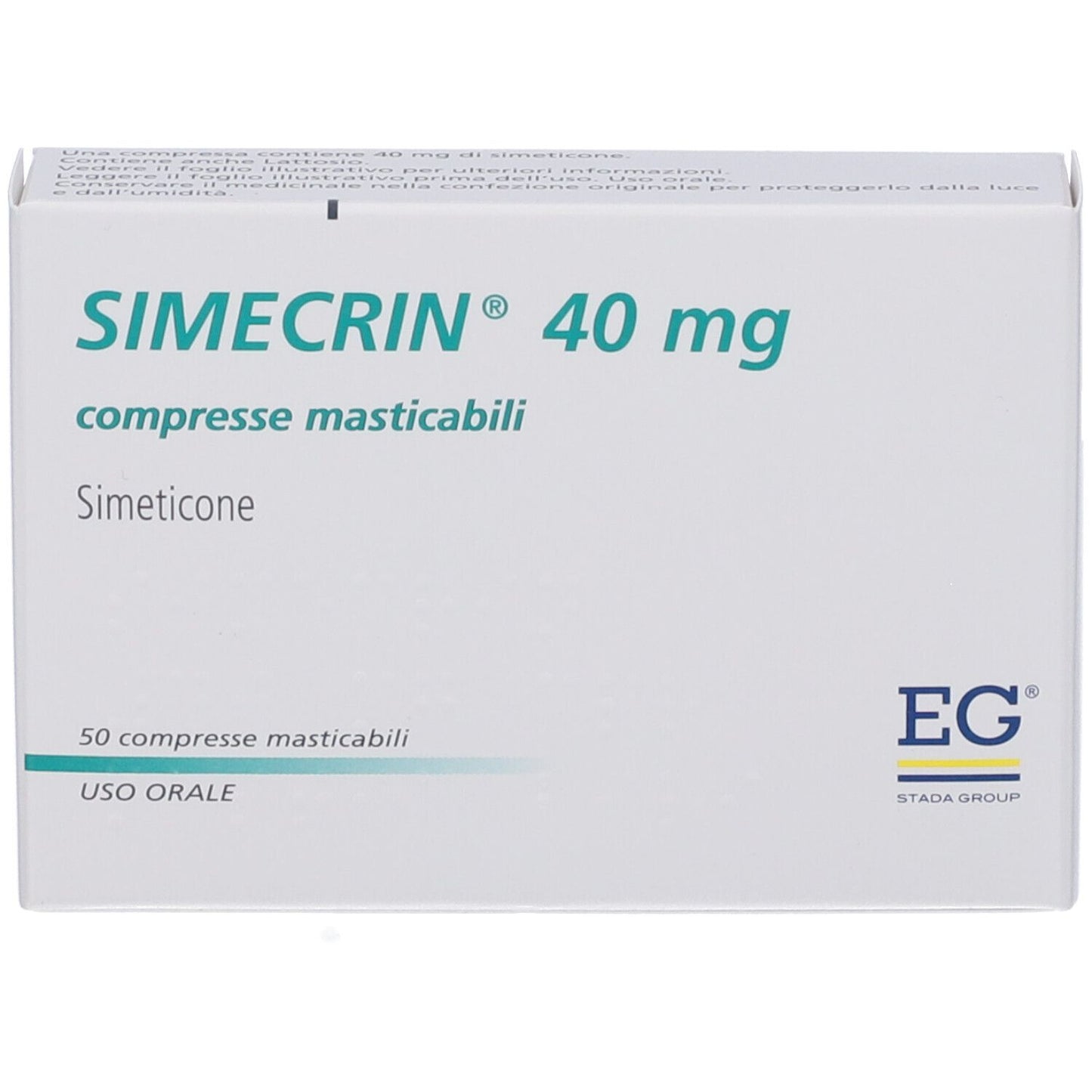 Simecrin 50 compresse masticabili da 40mg
